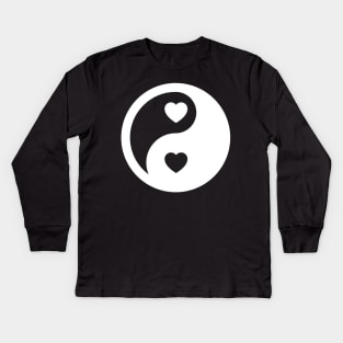 Ying Yang The Symbol Of Life & Death By Chinese Language Kids Long Sleeve T-Shirt